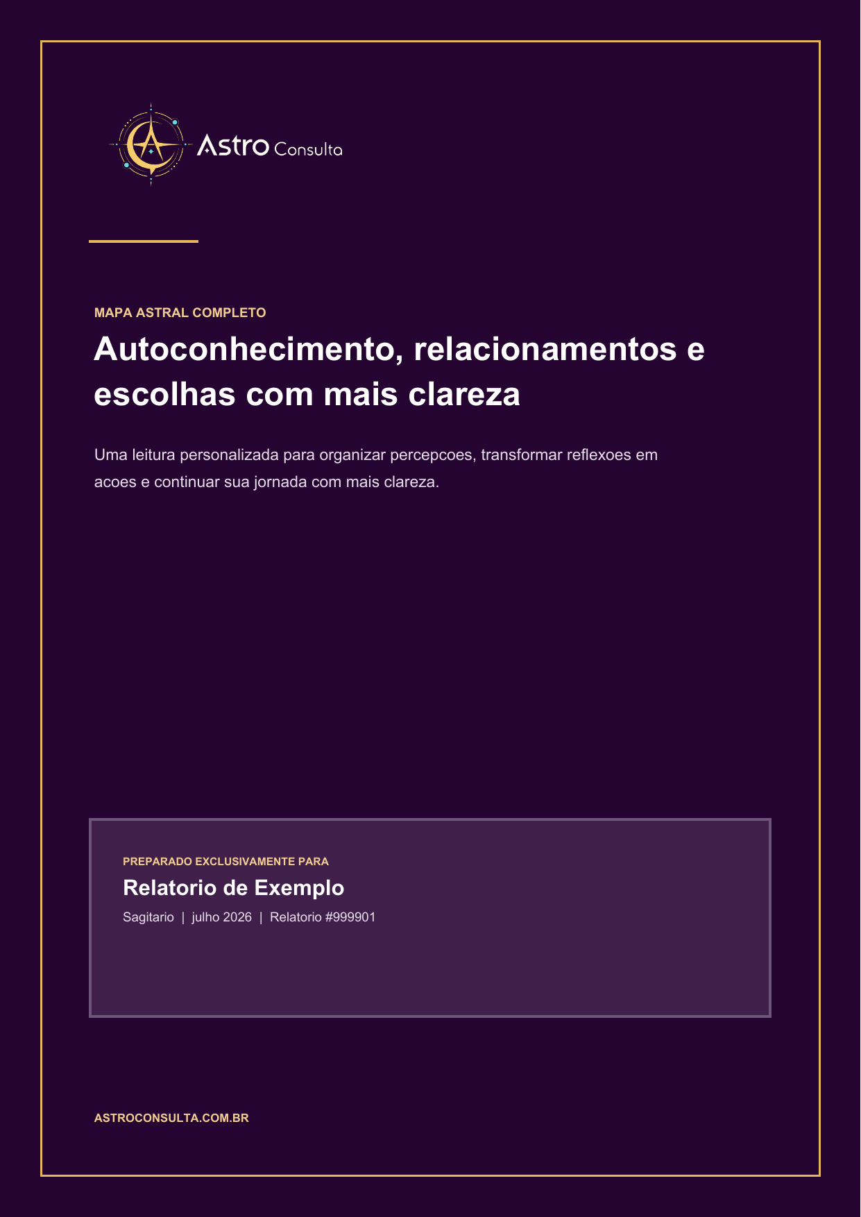 Capa do relat&oacute;rio mensal personalizado de exemplo